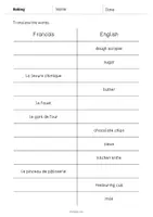 Aperçu - Tests - Baking / Cuisson: Vocabulary Mini Test (Test pour le cours d'anglais) - Page 3