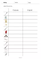 Aperçu - Fiches - Baking / Cuisson: Vocabulary Worksheet 3 (Fiche d'exercices d'anglais) - Page 3