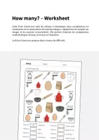 Aperçu - Cartes d'exercices - Baking / Cuisson: How many? – Worksheet (Fiche d'exercices d'anglais) - Page 1