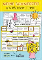 Vorschau - Arbeitsblätter - Sommerzeit Gesprächsbrettspiel ☀️🎲 Plauderbrettspiel | Gesprächsanlässe als Brettspiel - Deckblatt