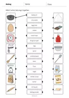 Aperçu - Cartes d'exercices - Baking / Cuisson: Draw the lines 1 (Fiche d'exercices d'anglais) - Page 2
