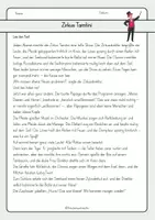 Vorschau - Arbeitsblätter - Zirkus Tamtini_Lesetext mit Aufgaben_Klasse3_4 - Seite 1