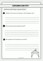 Vorschau - Arbeitsblätter - Zirkus Tamtini_Lesetext mit Aufgaben_Klasse3_4 - Seite 2