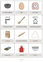 Aperçu - Fiches - Baking / Cuisson: Vocabulary Cards (Cartes de mots) - Page 2