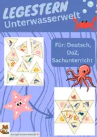 Vorschau - Arbeitsblätter - 🐠 Legestern Unterwasserwelt – Tiere im Meer entdecken! 🌊 - Deckblatt