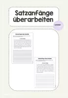 Vorschau - Arbeitsblätter - Satzanfänge überarbeiten Aufsatzerziehung - Deckblatt