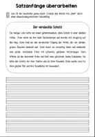 Vorschau - Arbeitsblätter - Satzanfänge überarbeiten Aufsatzerziehung - Seite 3