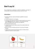Aperçu - Jeux - Fruits: Don’t say it! (Jeu pour le cours d'anglais) - Page 1