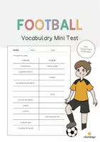 Aperçu - Tests - Football: Vocabulary Mini Test (Test pour le cours d'anglais) - Page de couverture