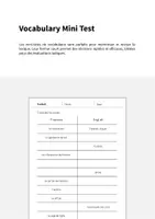 Aperçu - Tests - Football: Vocabulary Mini Test (Test pour le cours d'anglais) - Page 1