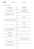 Aperçu - Tests - Football: Vocabulary Mini Test (Test pour le cours d'anglais) - Page 2