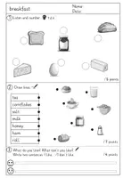 Vorschau - Arbeitsblätter - breakfast Test Lernzielkontrolle - Deckblatt