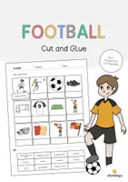 Aperçu - Matériel pour travaux manuels / dessin - Football: Cut and Glue (Fiche d'exercices d'anglais) - Page de couverture