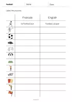 Aperçu - Fiches - Football: Vocabulary Worksheet 3 (Fiche d'exercices d'anglais) - Page 2