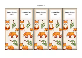 Vorschau - Poster - Lesezeichen - Fuchsklasse - Seite 2