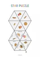 Aperçu - Jeux - Fast Food / Restauration rapide: Star Puzzle (Jeu pour le cours d'anglais) - Page 2