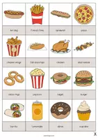 Aperçu - Jeux - Fast Food / Restauration rapide: Drawing Game (Jeu pour le cours d'anglais) - Page 2