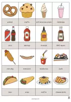 Aperçu - Jeux - Fast Food / Restauration rapide: Drawing Game (Jeu pour le cours d'anglais) - Page 3