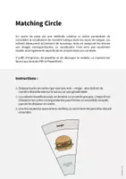 Aperçu - Cartes / Images - Fast Food / Restauration rapide: Matching Circle (Puzzle circulaire pour le cours d'anglais) - Page 1