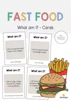 Aperçu - Jeux - Fast Food / Restauration rapide: What am I? - Cards (Jeu pour le cours d'anglais) - Page de couverture