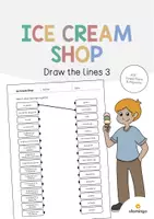 Aperçu - Cartes d'exercices - Ice Cream Shop / Glacier: Draw the lines 3 (Fiche d'exercices d'anglais) - Page de couverture