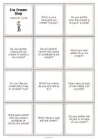 Aperçu - Cartes / Images - Ice Cream Shop / Glacier: Smalltalk Cards (Cartes de conversation) - Page 2