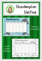 Vorschau - Anderer Materialtyp - Stundenplan (editierbar) Klassentier "Delfin" - Delfinklasse - Deckblatt