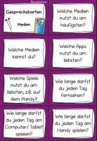 Aperçu - Cartes / Images - Gesprächskarten Medien ab 6 Jahre - Cartes de discussion Médias élèves plus jeunes allemand - Page 1