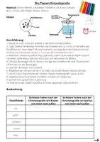 Vorschau - Fördermaterial/Inklusion - Papierchromatografie mit Lösung und Fördermaterial - Deckblatt
