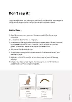 Aperçu - Jeux - Australia / Australie: Don’t say it! (Jeu pour le cours d'anglais) - Page 1