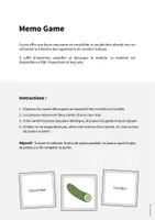 Aperçu - Jeux - Vegetables / Légumes: Memo Game (Jeu pour le cours d'anglais) - Page 1
