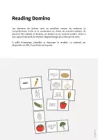 Aperçu - Jeux - Vegetables / Légumes: Reading Domino (Jeu pour le cours d'anglais) - Page 1