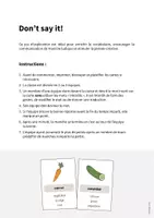 Aperçu - Jeux - Vegetables / Légumes: Don’t say it! (Jeu pour le cours d'anglais) - Page 1