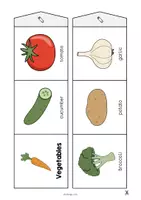 Aperçu - Fiches - Vegetables / Légumes: Accordion Fold (Jeu pour le cours d'anglais) - Page 3