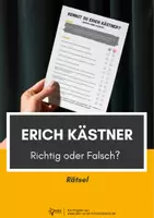 Vorschau - Arbeitsblätter - Erich Kästner: Quiz „Richtig oder falsch?“ für Vertiefung & Wiederholung - Deckblatt