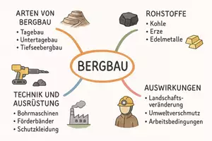 Vorschau - Arbeitsblätter - Lernposter + Arbeitsblätter zum Thema "Bergbau" + Lösung & MP3 + Mindmap + Infografik - Seite 3