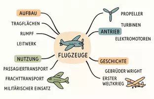Vorschau - Arbeitsblätter - Lernposter + Arbeitsblätter zum Thema "Flugzeuge" + Lösung & MP3 + Mindmap + Infografik - Seite 3