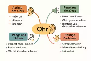Vorschau - Arbeitsblätter - Arbeitsblatt "Ohr" + Onlineübung & MP3 + Mindmap + Infografik - Seite 2