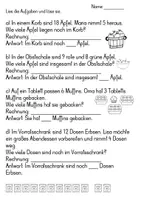 Vorschau - Arbeitsblätter - Materialpaket: Sachrechnen für Anfänger / DAZ friendly/ 11 A4 Arbeitsblätter - Seite 3