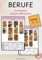 Vorschau - Arbeitsblätter - Sachunterricht: Arbeitsblatt "Berufe" 1. & 2. Klasse - Deckblatt