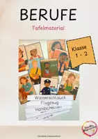 Vorschau - Bildkarten - Sachunterricht: Tafelmaterial "Berufe" 1. & 2. Klasse - Deckblatt