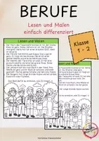 Vorschau - Arbeitsblätter - MATERIALPAKET: SU "Berufe" in der 1. & 2. Klasse - Seite 1