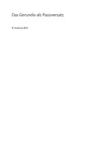 Vorschau - Merkblätter - Das Gerundiv als Passiversatz (DaF/DaZ) - Deckblatt