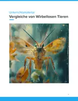 Vorschau - Unterrichtsreihen - Wirbellose Tiere vergleichen – Biologie-Unterrichtseinheit für SEK I - Deckblatt