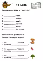 anteprima - Esercizi - 5 Esercizi di Inglese sul verbo "TO LIKE" - Pagina 3