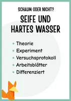 Vorschau - Arbeitsblätter - Protokoll Wasserhärte & Tenside - Seife - Experimente, Arbeitsblätter, Zusatzaufgaben - Deckblatt