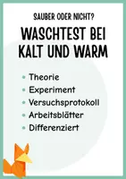 Vorschau - Arbeitsblätter - Protokoll Waschmittelvergleich - Temperatur beim Waschen - Experimente, Arbeitsblätter, Zusatzaufgaben - Deckblatt