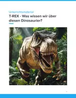 Vorschau - Unterrichtsreihen - Tyrannosaurus REX | T-Rex entdecken | Steckbrief – Biologie-Unterrichtsmaterial für SEK I - Deckblatt
