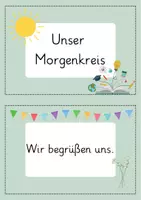 Vorschau - Präsentationen/Tafelbilder - Moderationskarten / Moderationsfächer für den Morgenkreis (neutral) - Seite 1