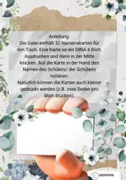 Vorschau - Mal- und Bastelvorlagen - Namenskarten für den Tisch - Seite 1
